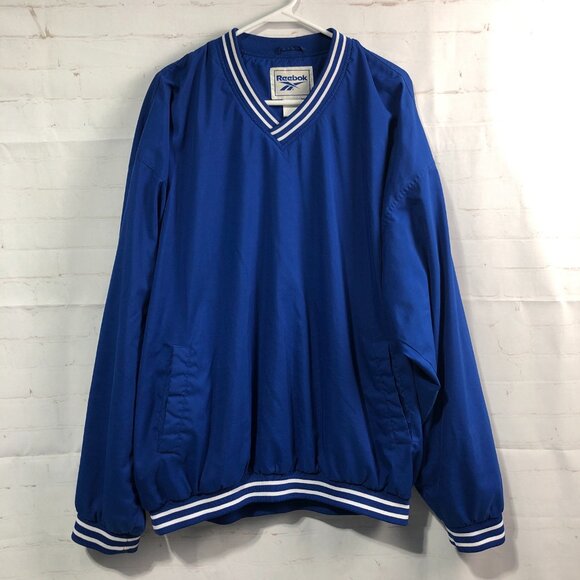 Reebok Pullover Windbreaker v-neck Men's Unisex vintage 90s XL Rare